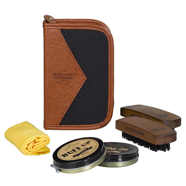 Gentlemen's Hardware Charcoal Shoe Shine Kit Merchants Homewares