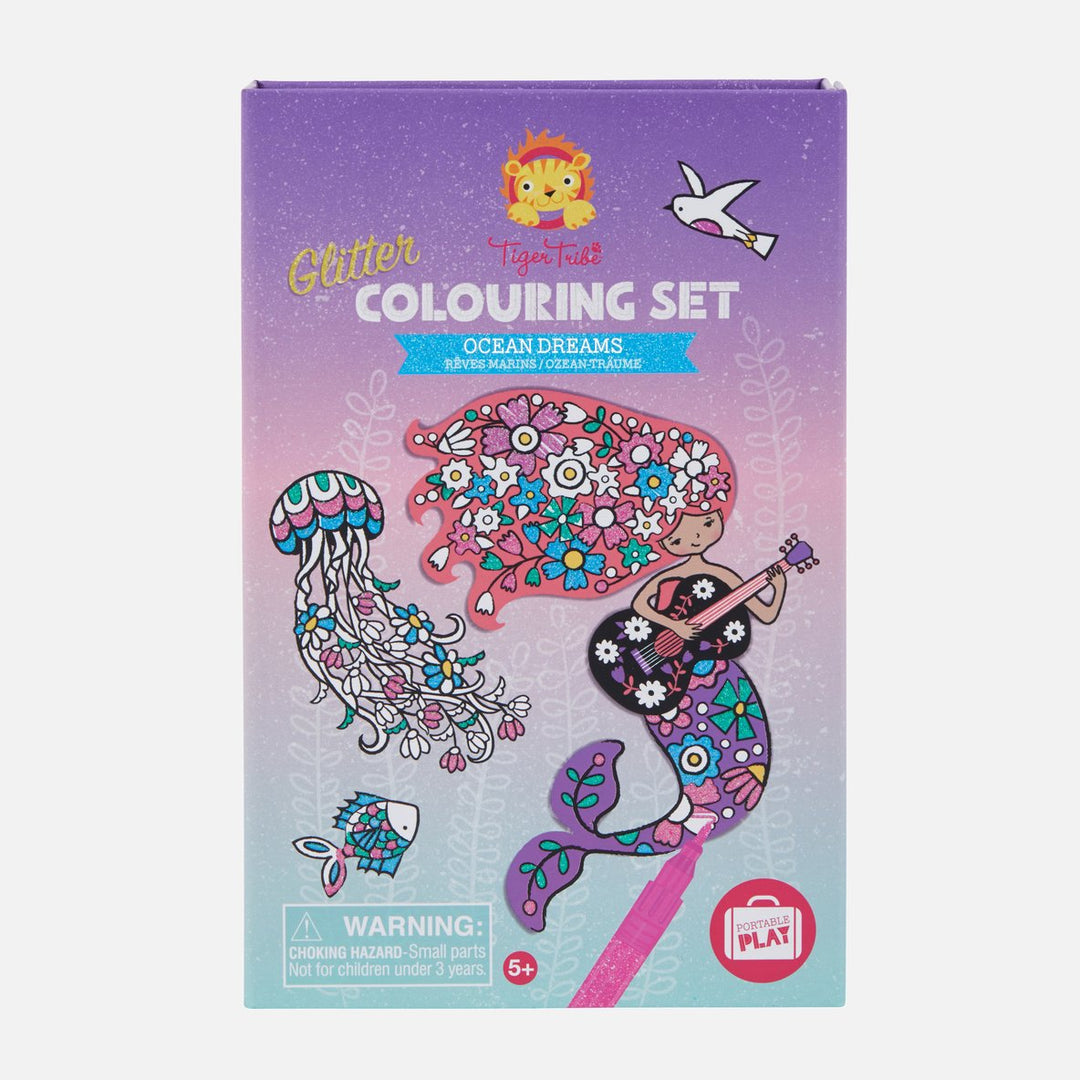 Tiger Tribe Glitter Colouring Set - Ocean Dreams Merchants homewares