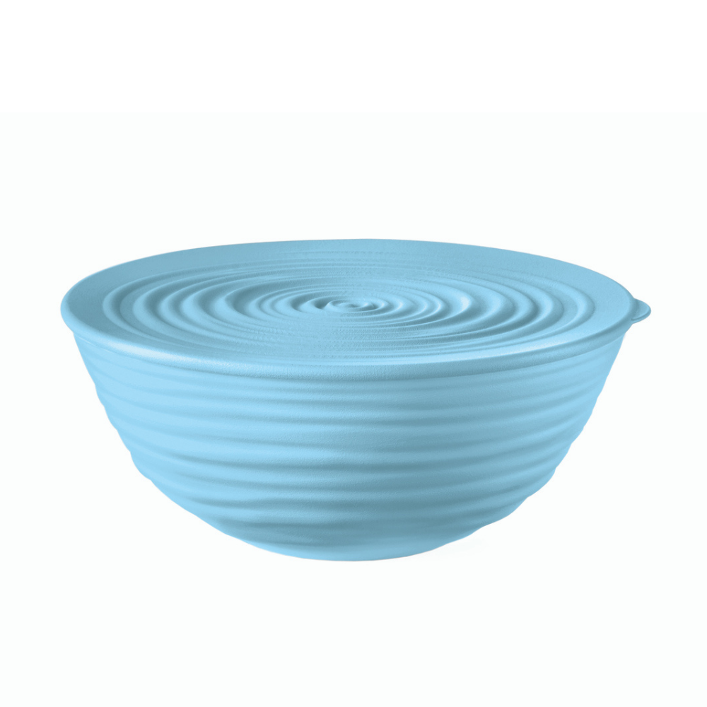 Guzzini Earth Bowl with Lid Medium Powder Blue open | Merchants Homewares