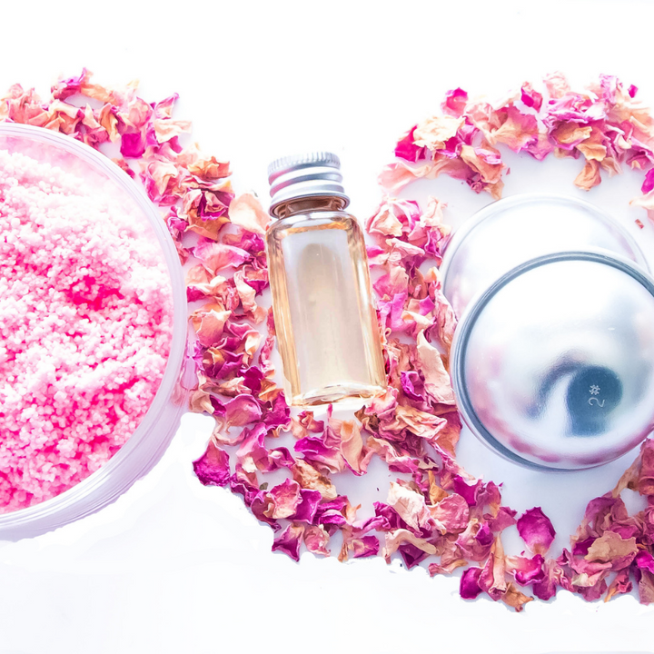 Huckleberry Bath Bomb Rose Petals Lifestyle | Merchants Homewares