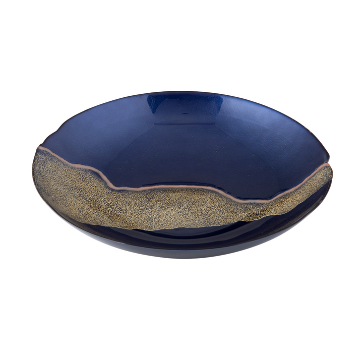 IS Albi Society Home Regalo Platter Midnight Blue/Gold Large | Merchants Homewares