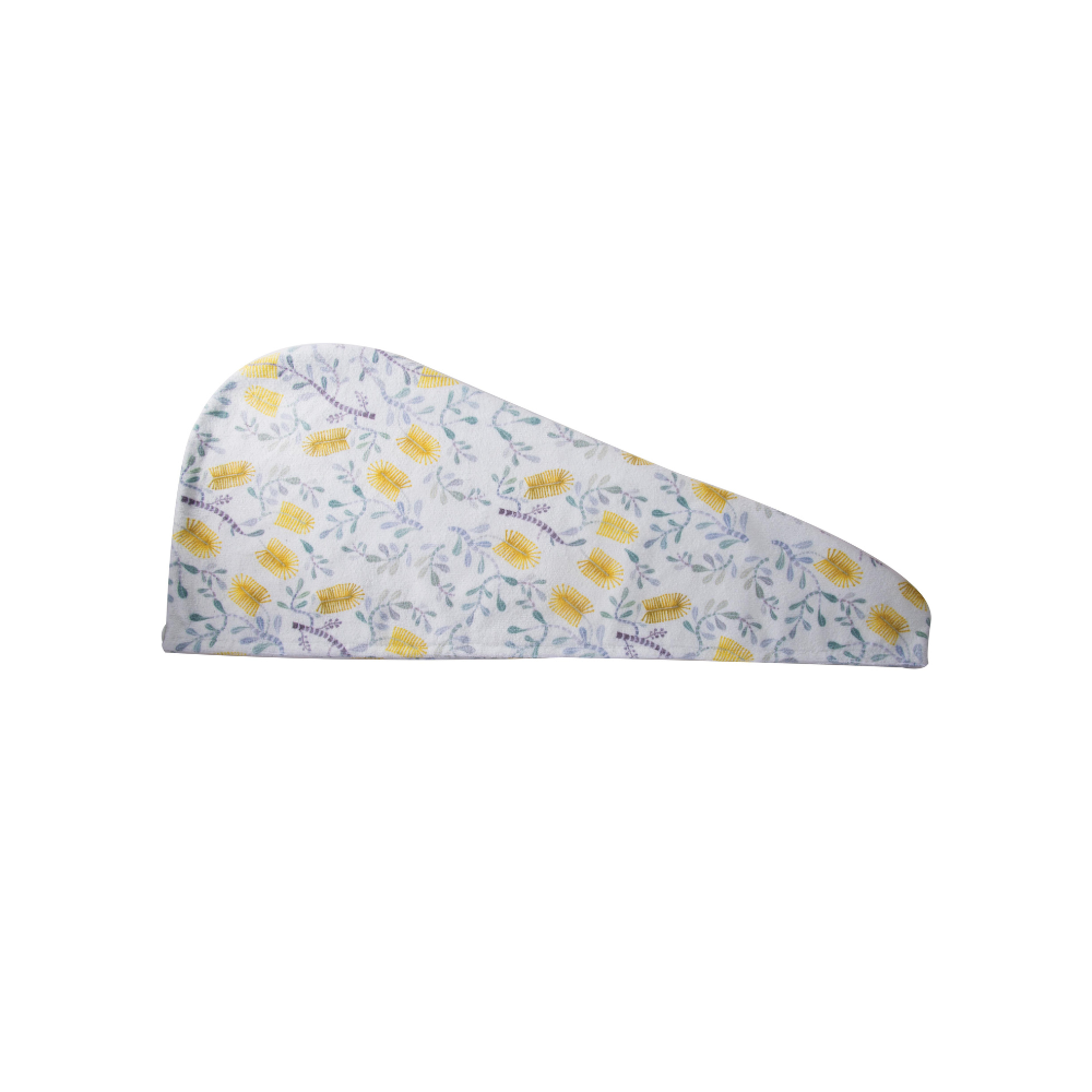 IS Albi The Australian Collection Botanical Turban Towel by Sally Browne Blue | Merchants Homewares