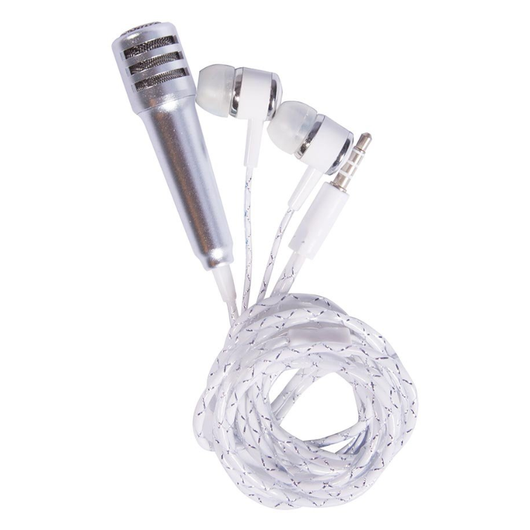 IS Gift Smart Phone Karaoke - Microphone & Earbuds Silver Merchant Homewares