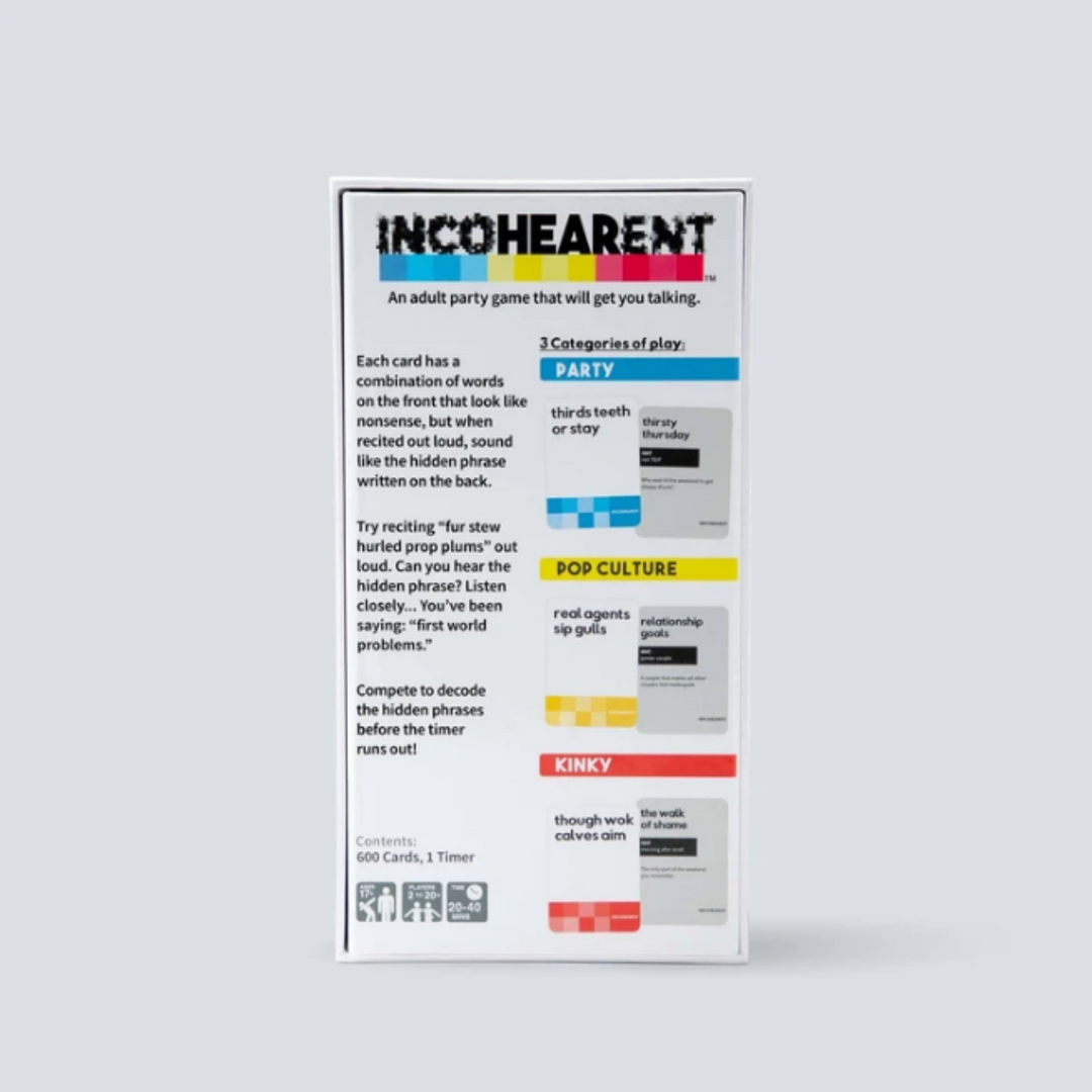 Incohearent Game packaged | Merchants Homewares