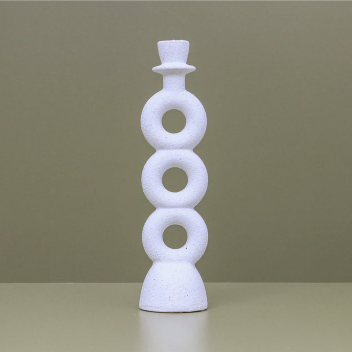 Indigo Love Adolfo Candlestand Large White | Merchants Homewares