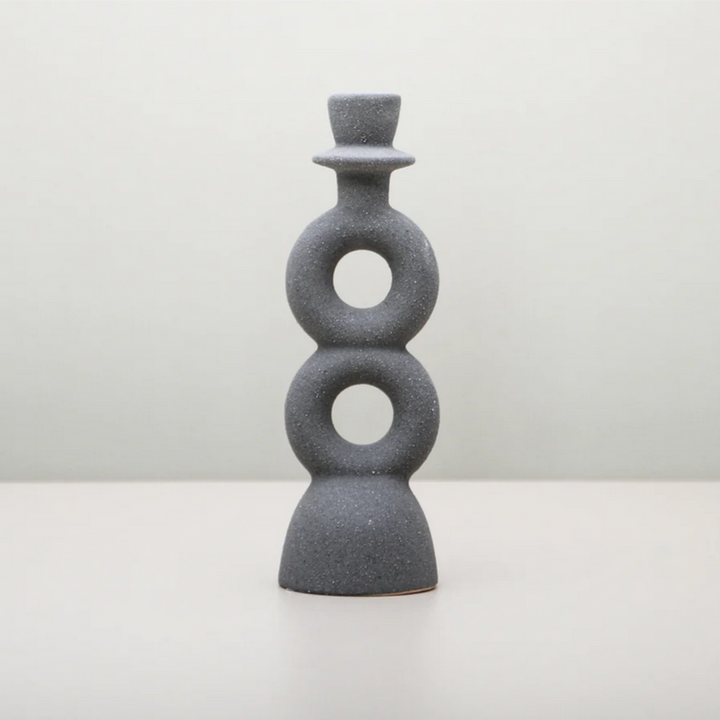 Indigo Love Adolfo Candlestand Medium Charcoal | Merchants Homewares