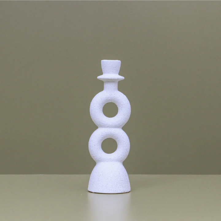 Indigo Love Adolfo Candlestand Medium White | Merchants Homewares