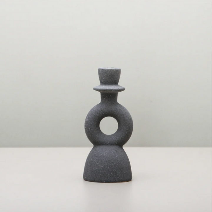 Indigo Love Adolfo Candlestand Small Charcoal | Merchants Homewares