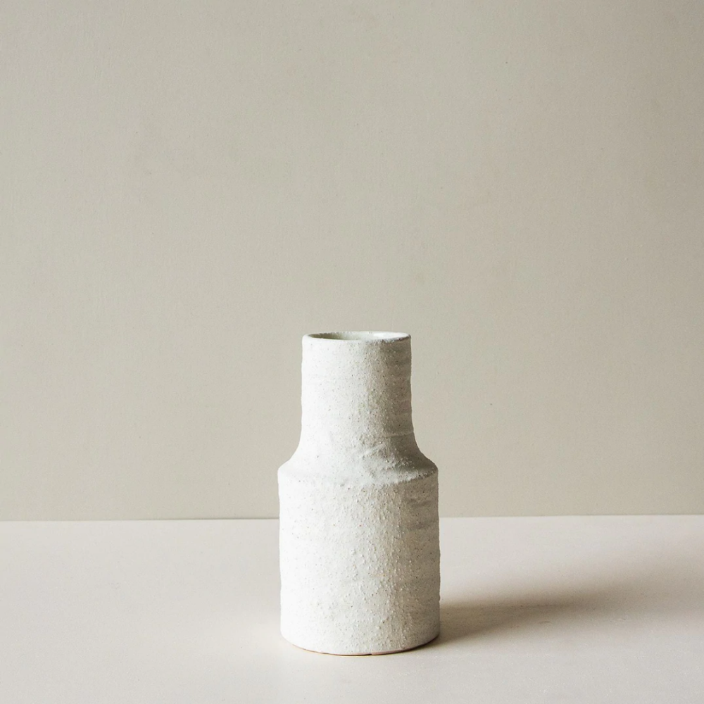 Indigo Love Eva Vase Off White Medium | Merchants Homewares