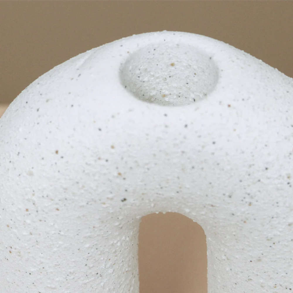 Indigo Love Halley Candlestand Large White Close Up | Merchants Homewares