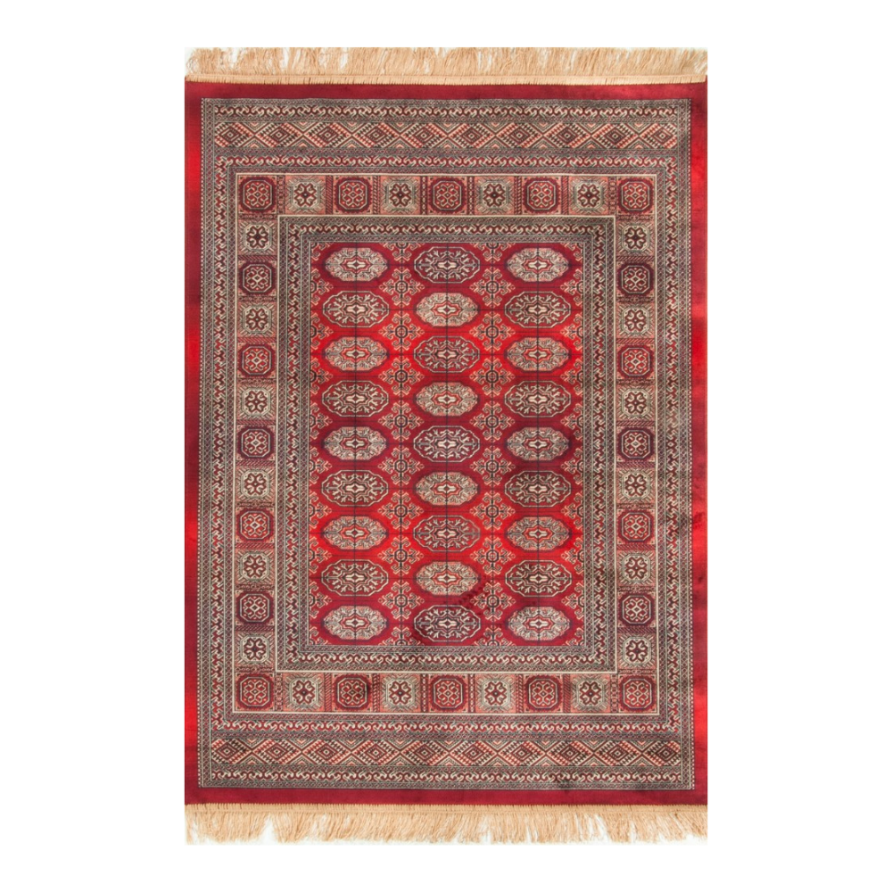Italtex Chiraz Rug Floral Grid Red | Merchants Homewares