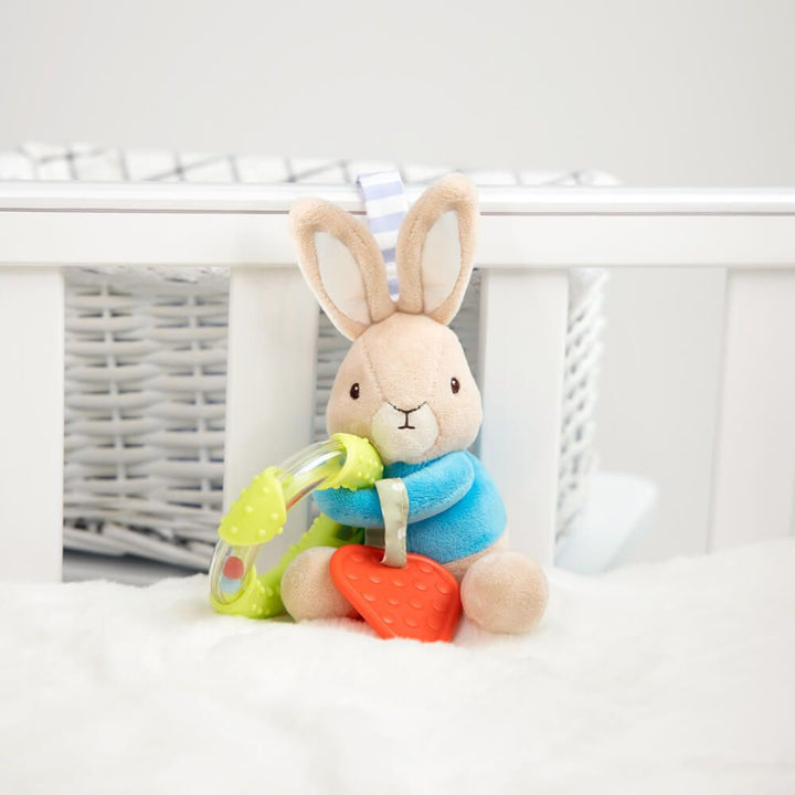 Jasnor Peter Rabbit Teether Ring Rattle Lifestyle | Merchants Homewares