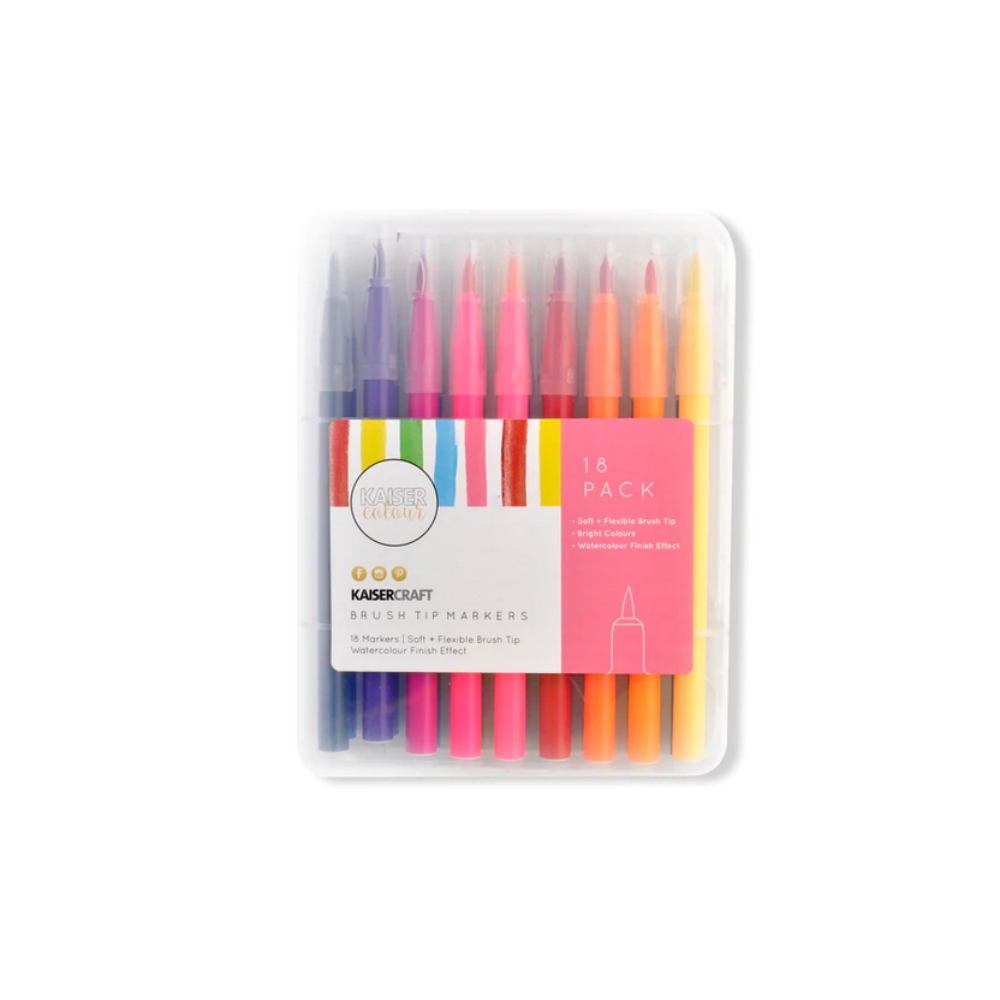 Kaiser Craft Brush Tip Markers 18 Pack | Merchants Homewares