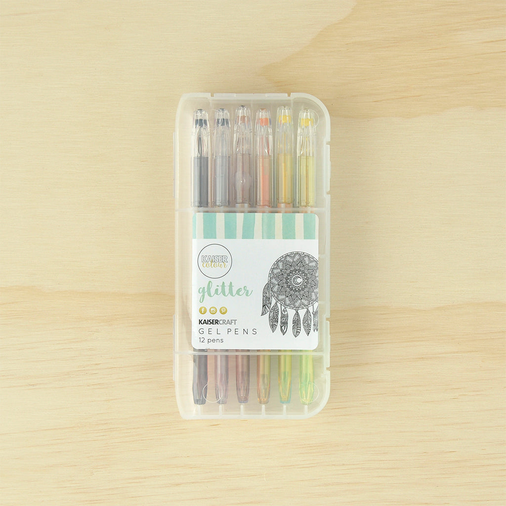 Kaiser Craft Glitter Gel Pens 12 Pack | Merchants Homewares