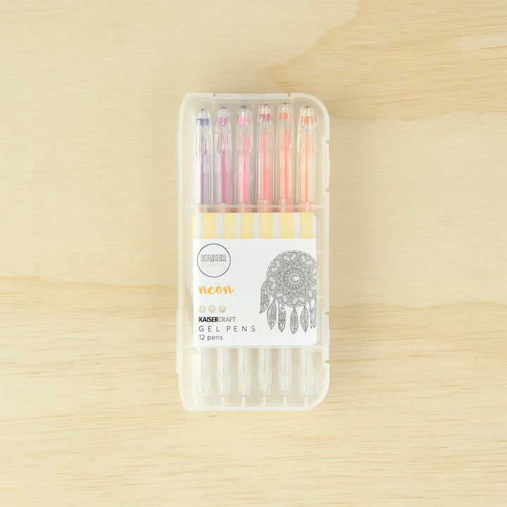 Kaiser Craft Neon Gel Pens 12 Pack | Merchants Homewares