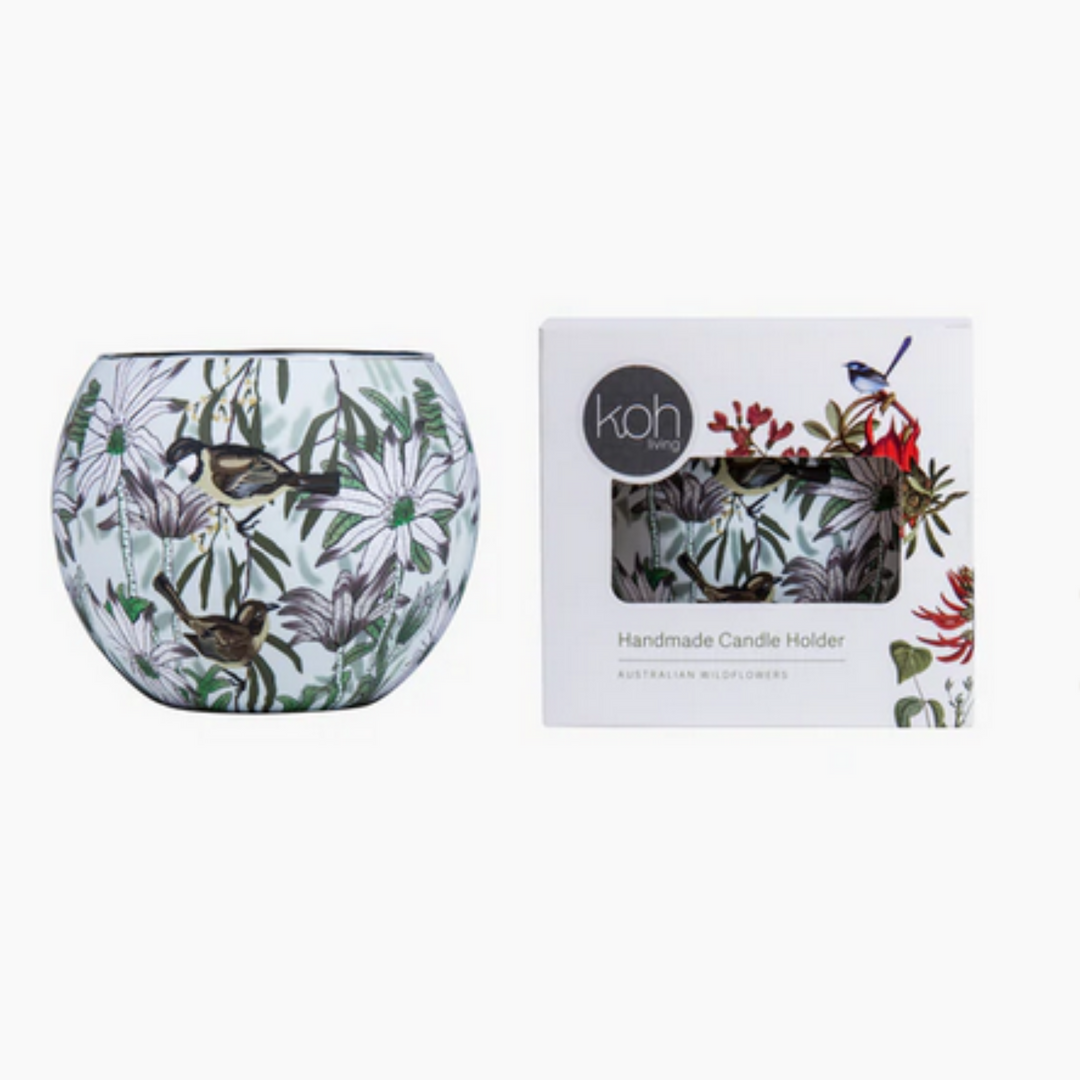 Koh Living | Flannel Flowers | Tealight Holder | merchant Homewares | packaging