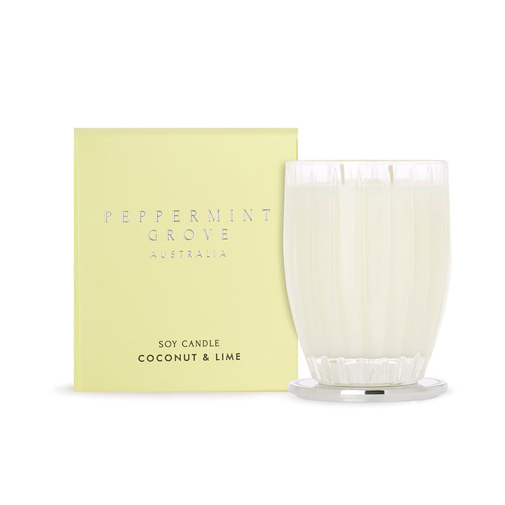 Peppermint Grove Large Soy Candle 350g Coconut And Lime | Merchants Homewares 