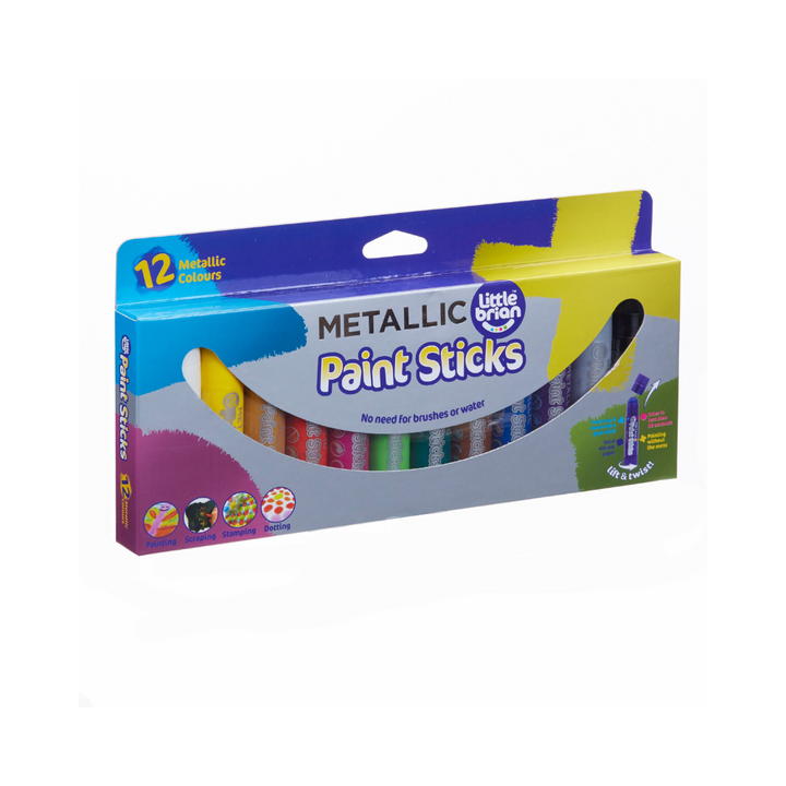 Little Brian Paint Sticks 12 Pack Metallic Colours | Merchants Homewares