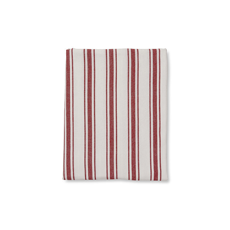 Taylor Stripe Tablecloth 150 x 350cm Red | Merchants Homewares