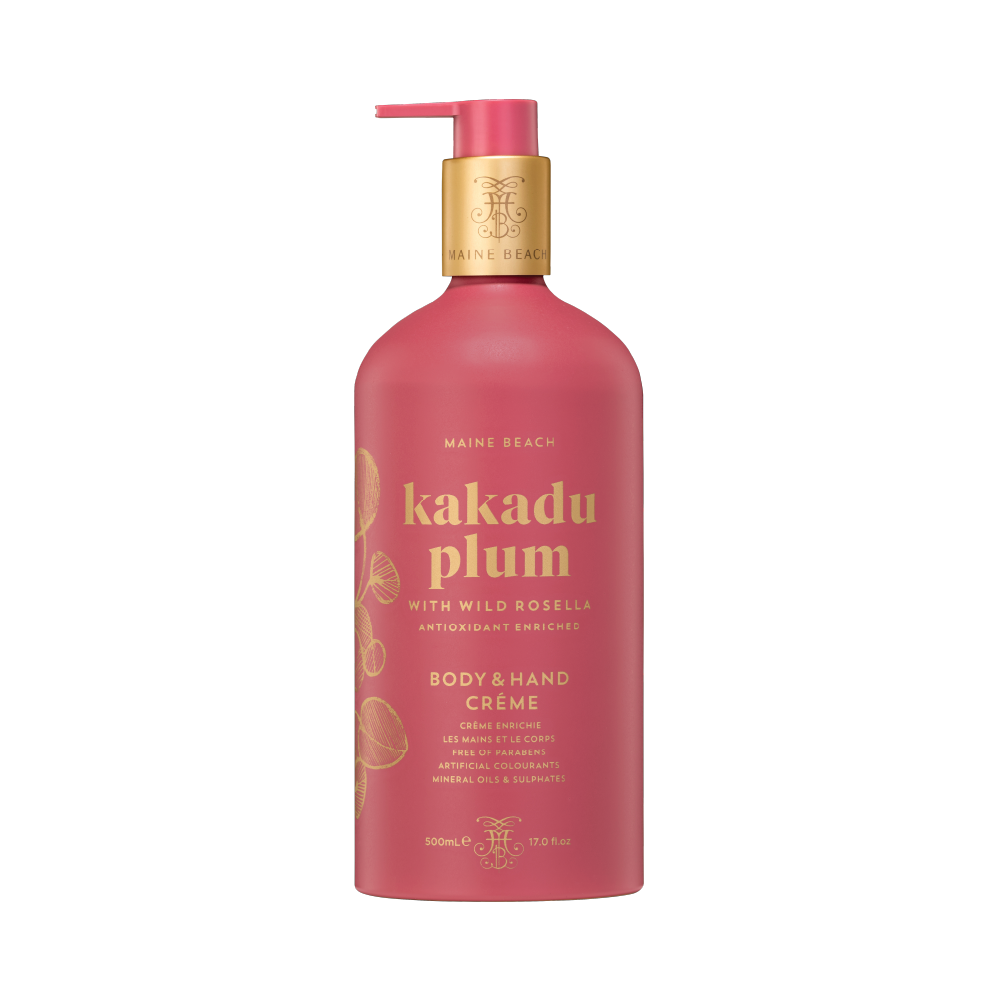 Maine Beach Kakadu Plum with Wild Rosella Hand & Body Cream 500ml open | Merchants Homewares
