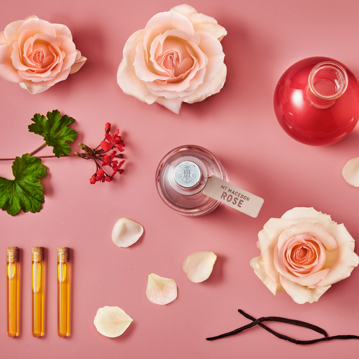 Maine Beach Mt Macedon Rose with Organic Rosehip Oil Essentials Pack Hand & Nail cream and Lip Lustre lifestyle | Merchants Homewares