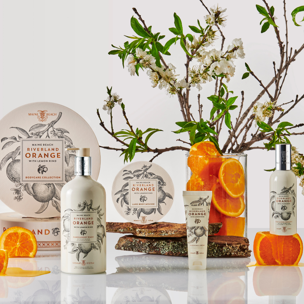 Maine Beach Riverland Orange with Lemon Rind Hand & Body Wash 500ml open | Merchants Homewares