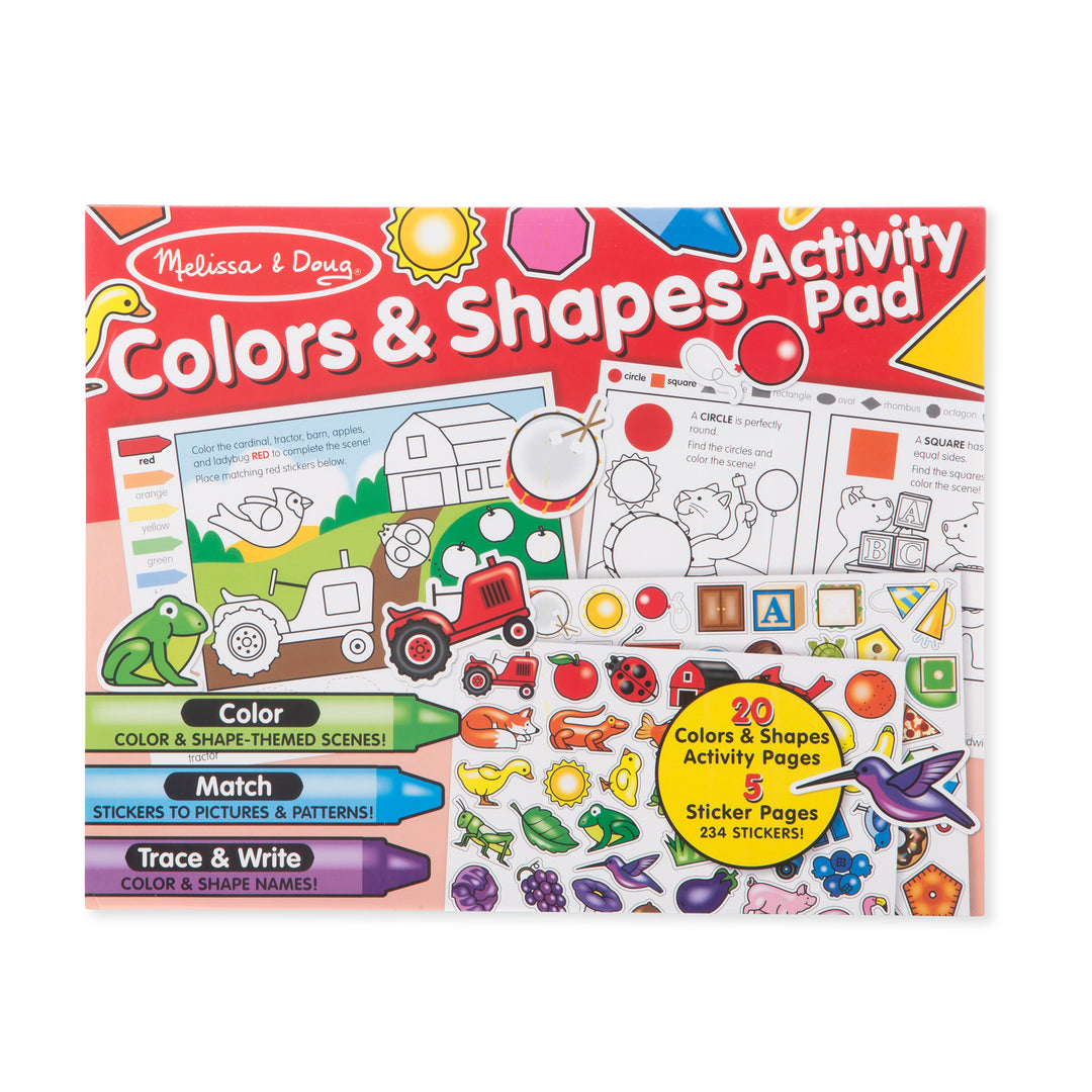 Melissa & Doug Colours & Shapes Activity Pad | Merchants Homewares