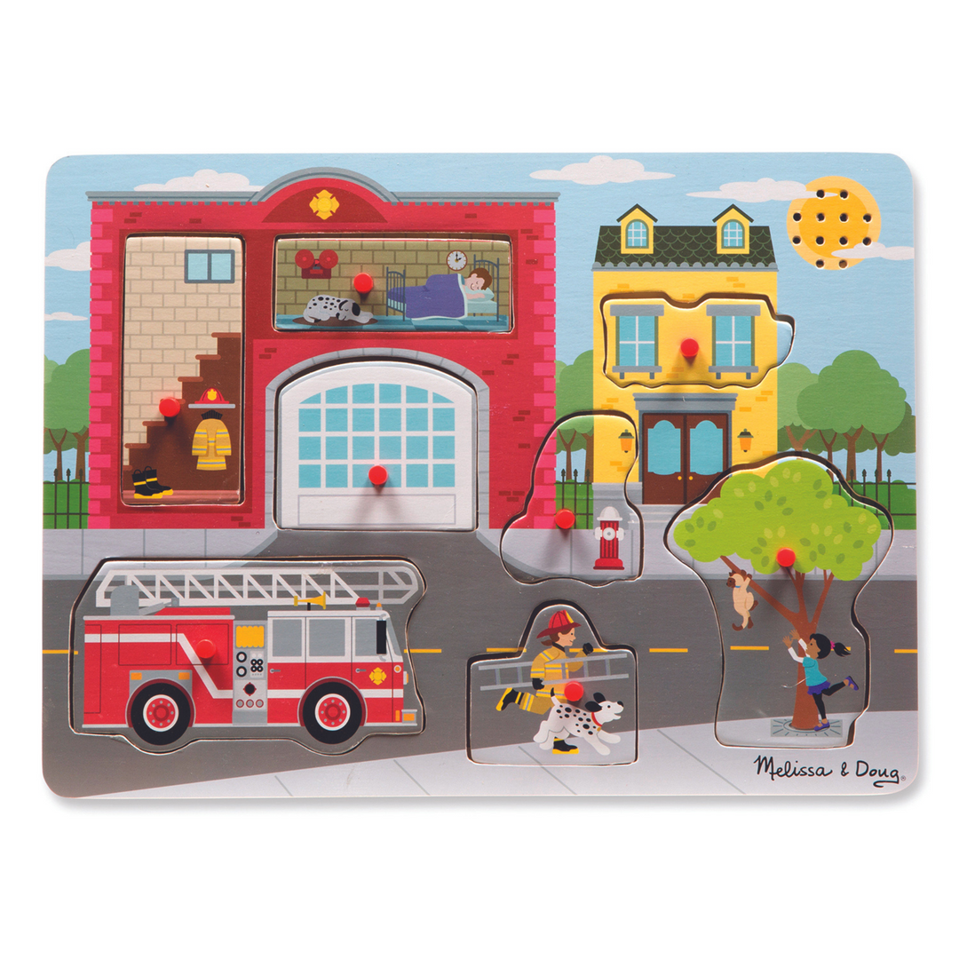 Melissa & Doug Sound Puzzles Fire Station | Merchants Homewares 