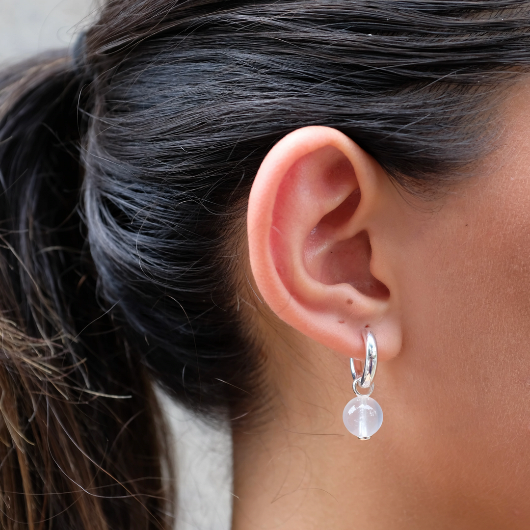 Najo Jellydrop Silver Quartz Earring Lifestyle | Merchants Homewares