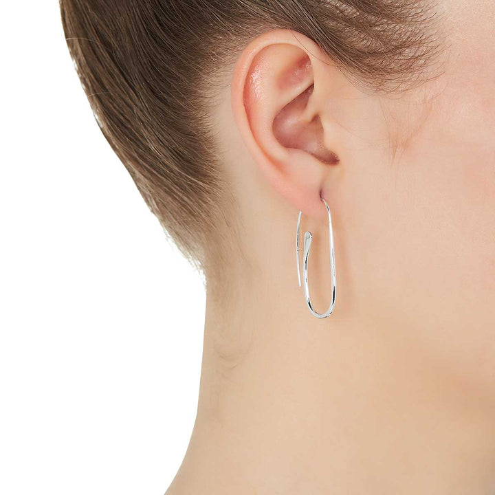 Najo Paperclip Earrings Silver lifestyle | Merchants Homewares