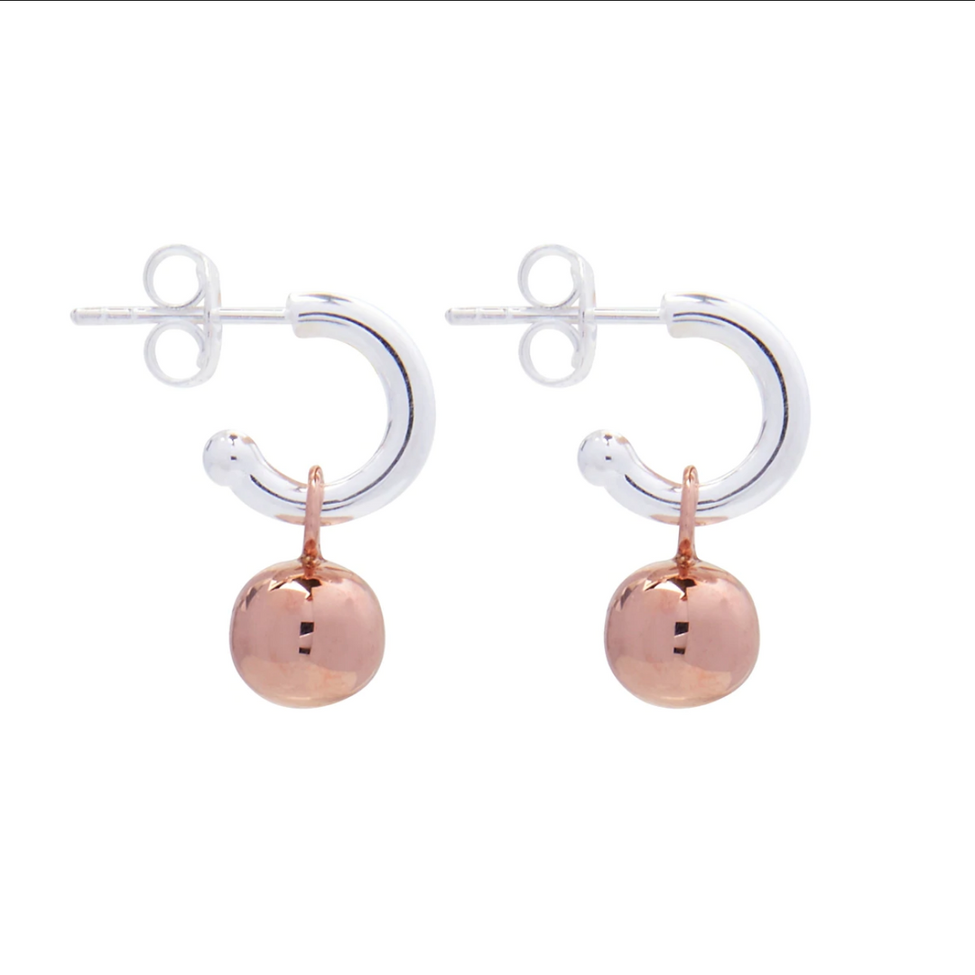 Najo Shimmy 2-Tone Rose/Sil Earring | Merchants Homewares