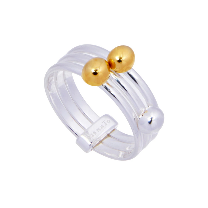 Najo Shimmy Yell/Sill 3 Band Ring | Merchants Homewares