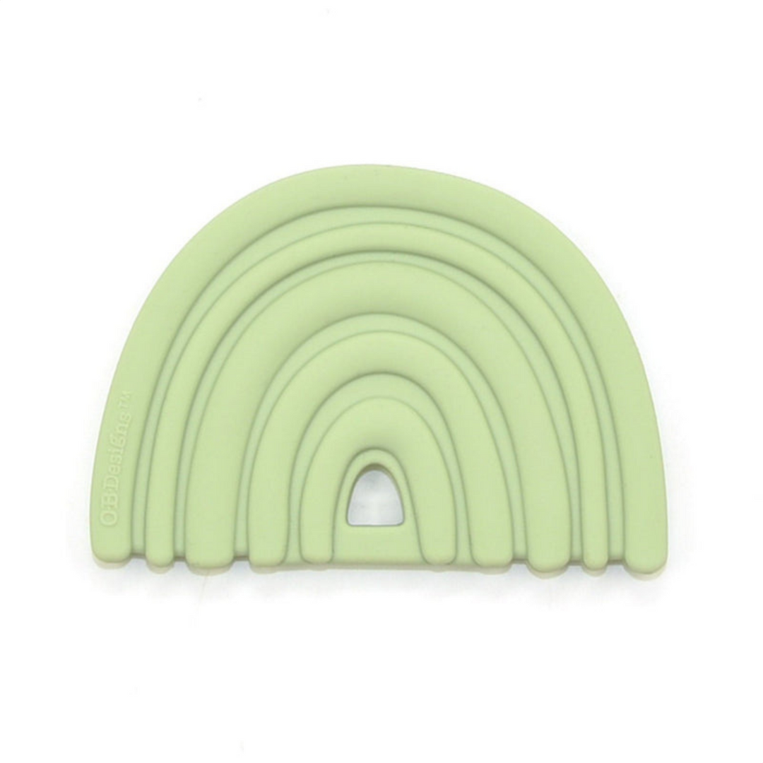 O.B Designs | Silicon Rainbow Teether | Sage | Merchant Homewares