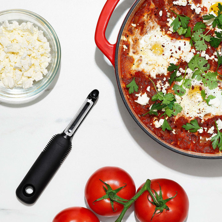 Oxo Good Grips Serrated Peeler Lifestyle | Merchants Homewares