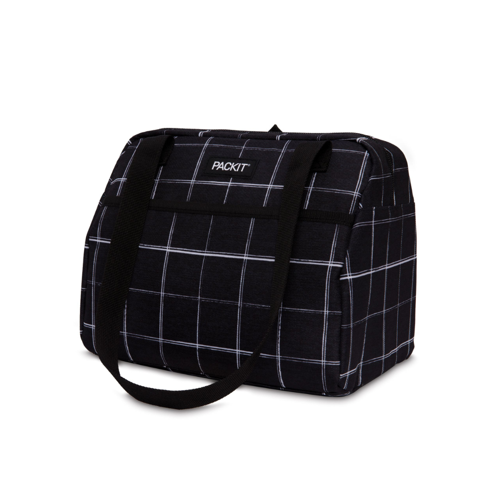 Packit Freezable Hampton Lunch Bag Black Grid | Merchants Homewares