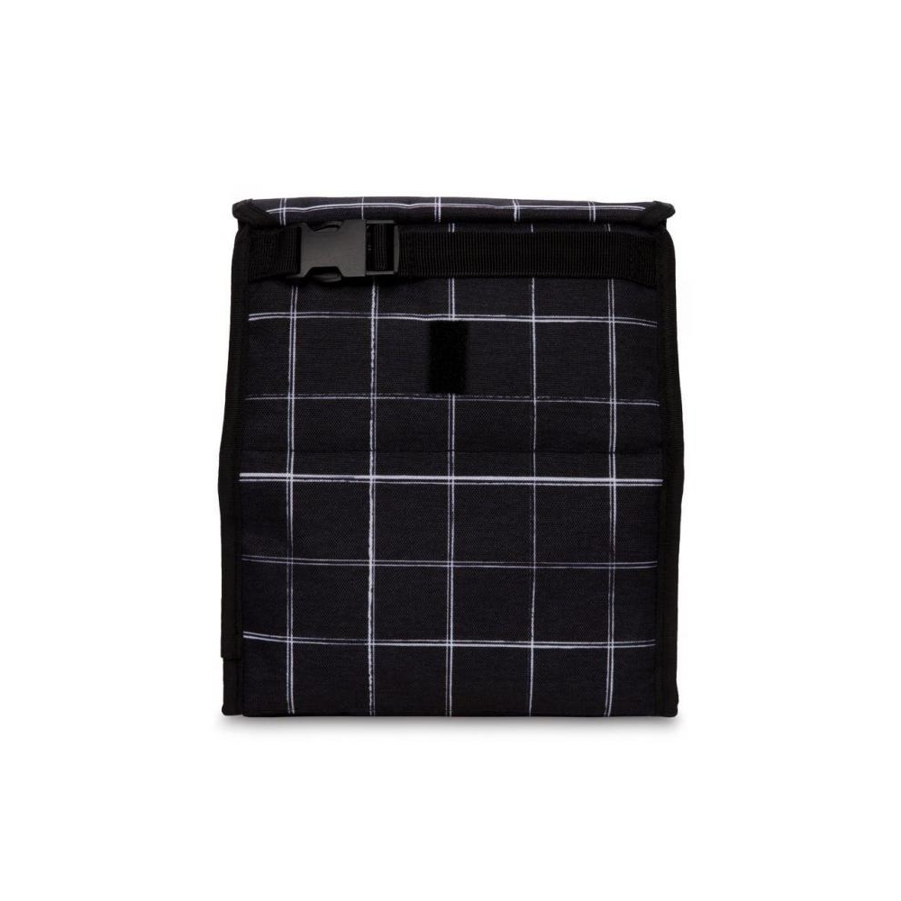 Packit Freezable Lunch Bag Black Grid Back | Merchants Homewares
