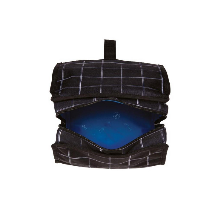 Packit Freezable Lunch Bag Black Grid Open | Merchants Homewares