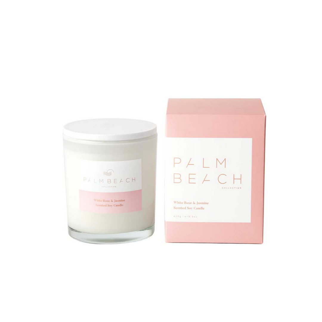 Palm Beach | White Rose & Jasmine 420g Scented Soy Candle | Merchant Homewares