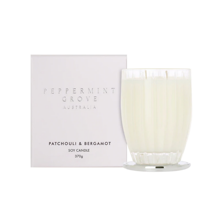 Peppermint Grove Patchouli & Bergamot Soy Candle 370g | Merchants Homewares