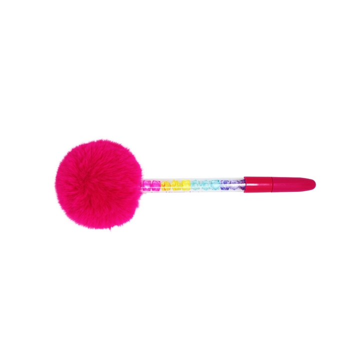 Pink Poppy Lollipops & Rainbows Pom Pom Pen Hot Pink | Merchants Homewares