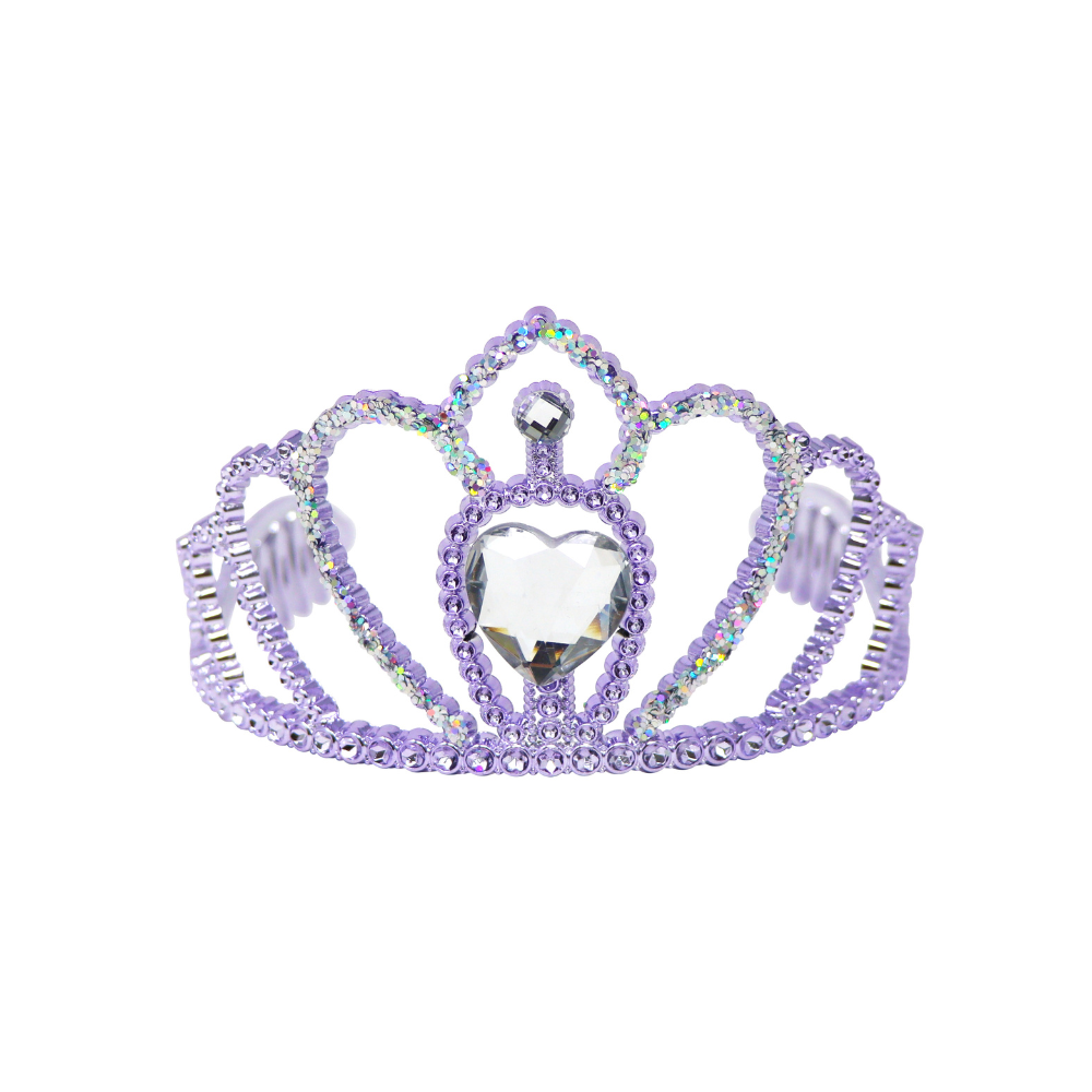 Pink Poppy Princess Violet Crown With Heart Gemstone | Merchants Homewares