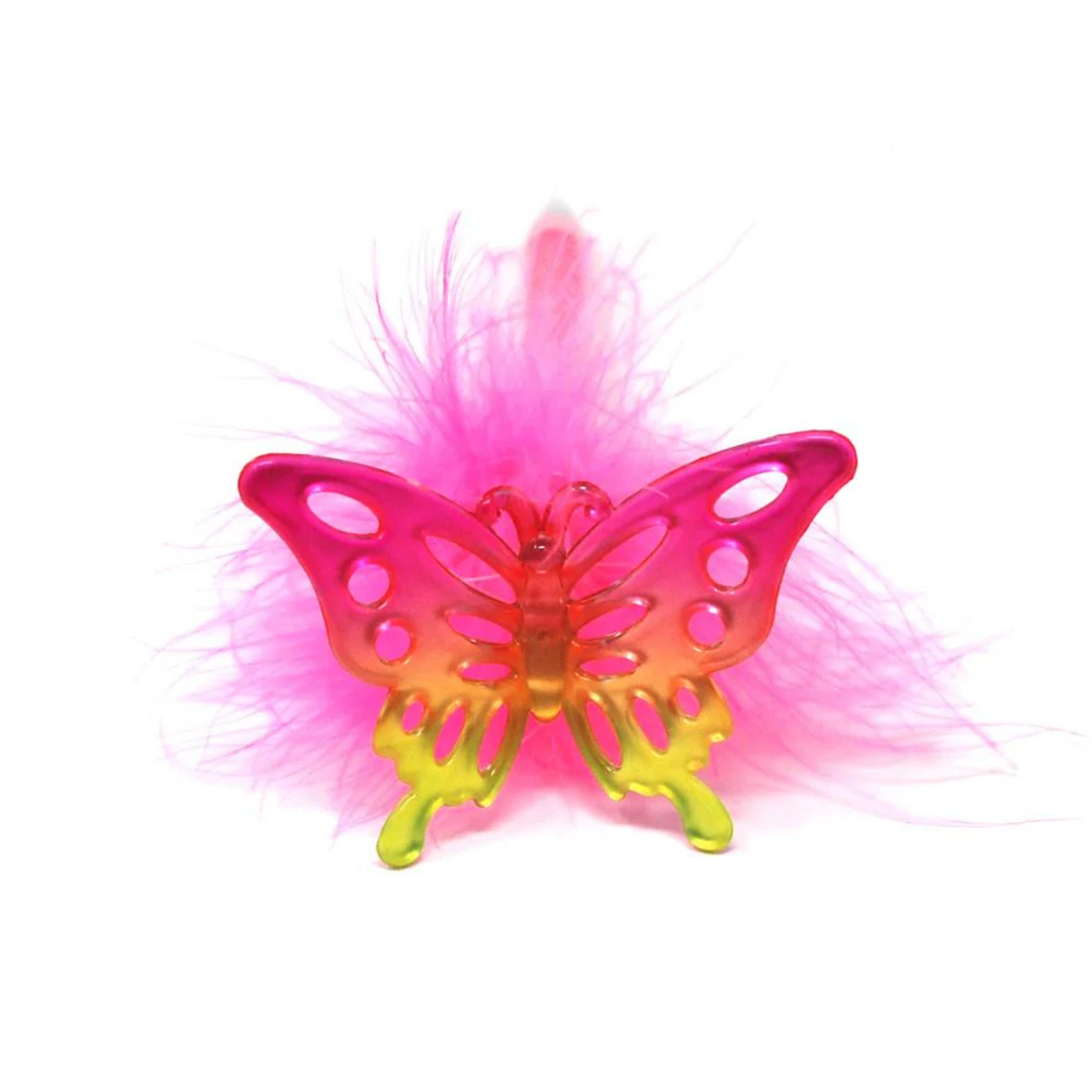 Pink Poppy Sparkle Butterfly Fluffy Pen Pink | Merchants Homewares