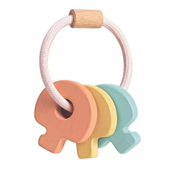 Plan Toys Key Rattle Pastel | Merchants Homewares 