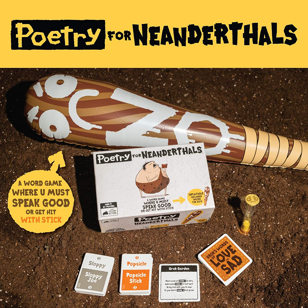 Poetry for Neanderthals Game packaged and open | Merchants Homewares