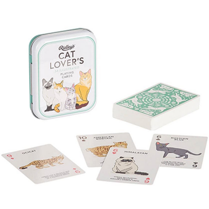 Ridley's Games Cat Lover's Playing Cards open and packaged | Merchants Homewares