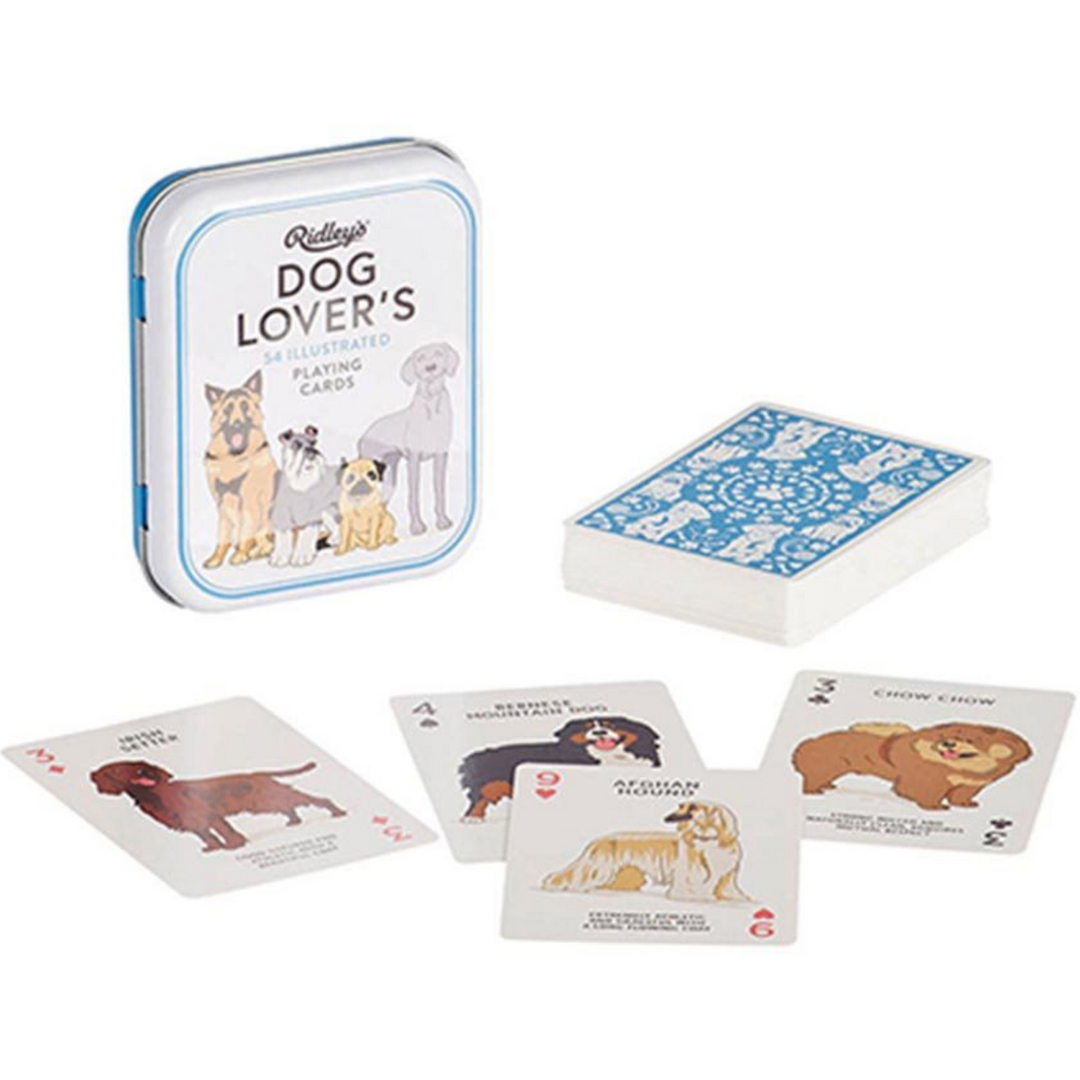 Ridley's Games Dog Lover's Playing Cards open and packaged | Merchants Homewares