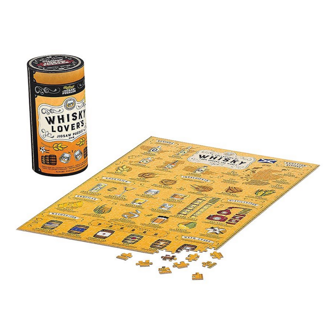 Ridley's Games Whisky Lover's Puzzle 500pc open and packaged | Merchants Homewares