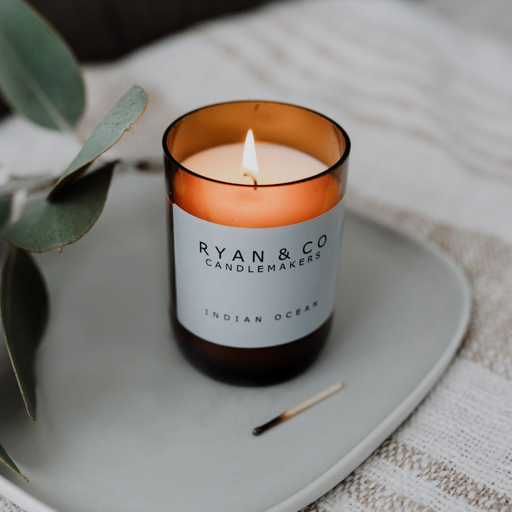Ryan & Co South West Range Indian Ocean Candle 350g Lime, Amber, Cucumber, Patchouli lifestyle | Merchants Homewares