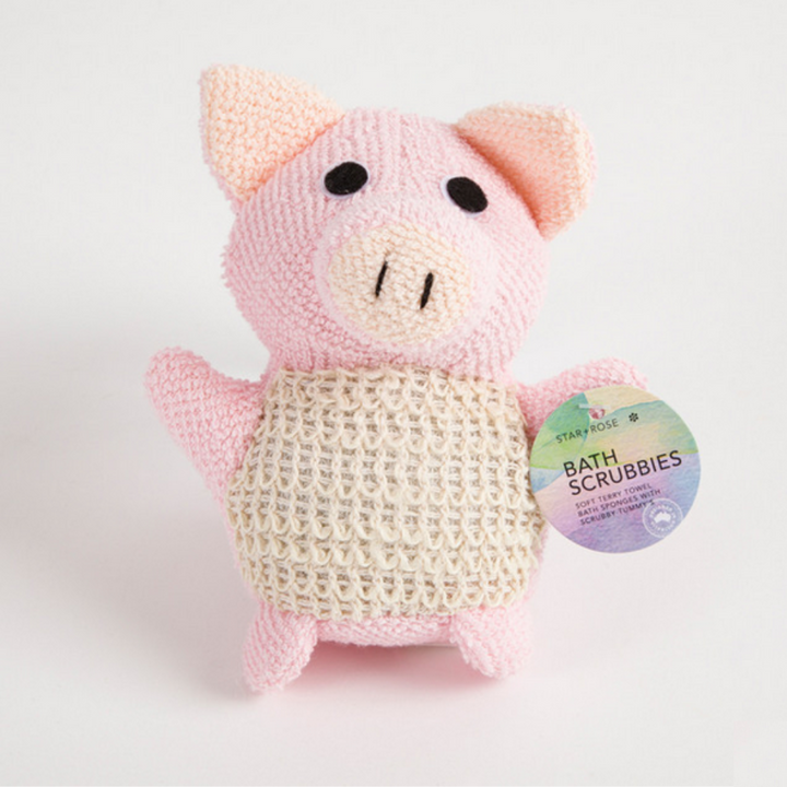 Star & Rose Bath Scrubbies Pig | Merchants Homewares