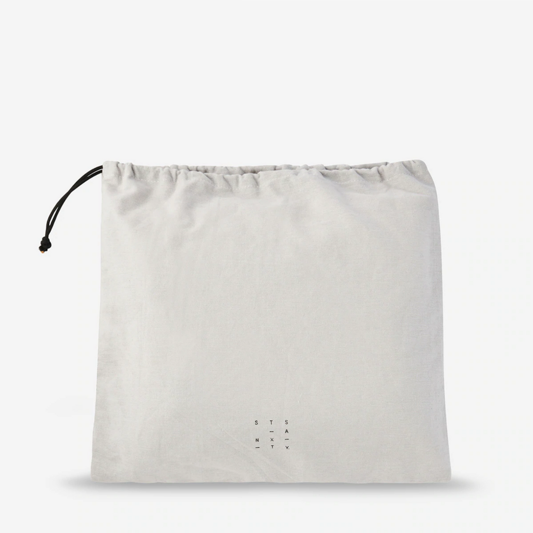 Status Anxiety Art of Pretending Bag Black Drawstring Bag | Merchants Homewares